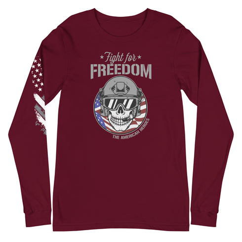 Fight For Freedom - The American Heroes Unisex Long Sleeve Tee - Mainstream Freedom